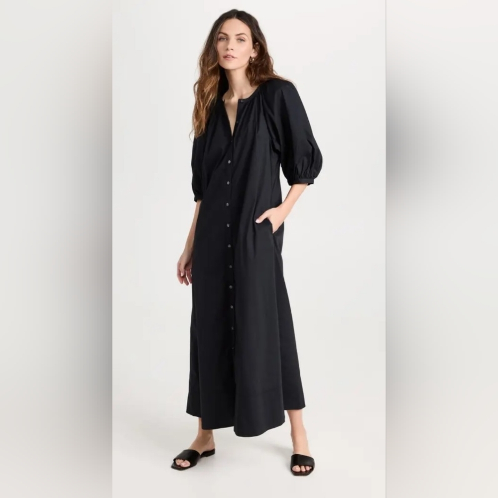 STAUD Vincent Black Maxi Dress Size L